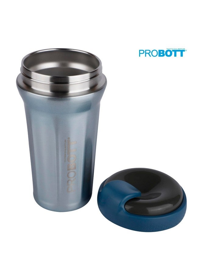 PROBOTT Elegant Stainless Steel Water Bottle, Vacuum Insulated Flask Bottles, 500 ml, Light Blue | Hot and Cold | Easy to Carry | Leak Proof | Proteins | Sports | Office| Gym | Travel - Image 2