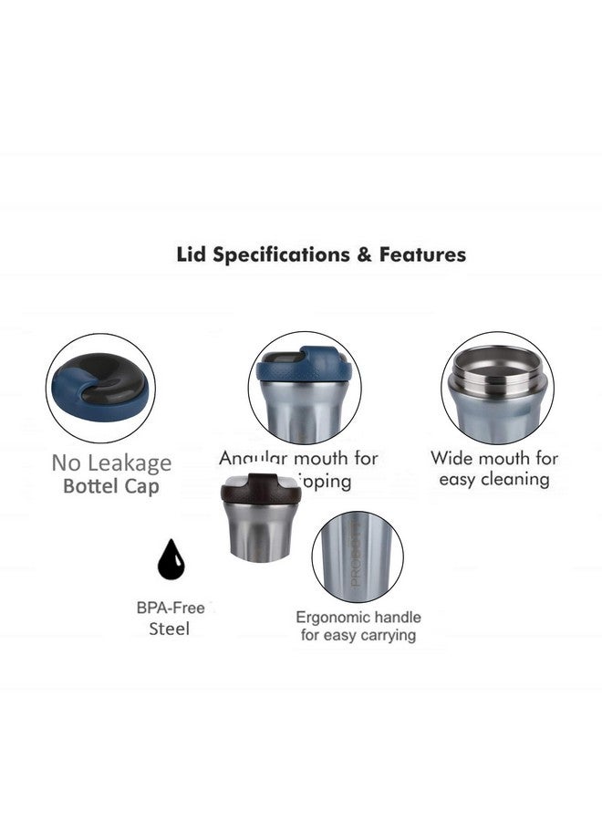 PROBOTT Elegant Stainless Steel Water Bottle, Vacuum Insulated Flask Bottles, 500 ml, Light Blue | Hot and Cold | Easy to Carry | Leak Proof | Proteins | Sports | Office| Gym | Travel - Image 5