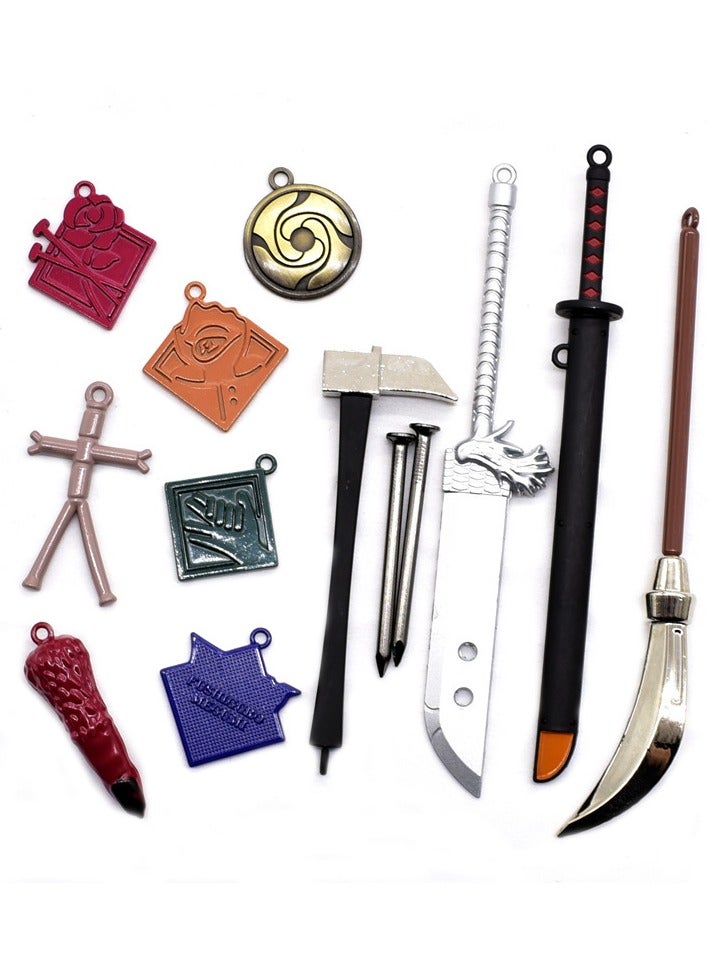 HALAMODO Jujutsu Kaisen 12-Piece Necklace Pendant Set - Gojo's Blindfold, Itadori, Fushiguro and Kugisaki Charms, Extensive Birthday Gift Collection - Image 4