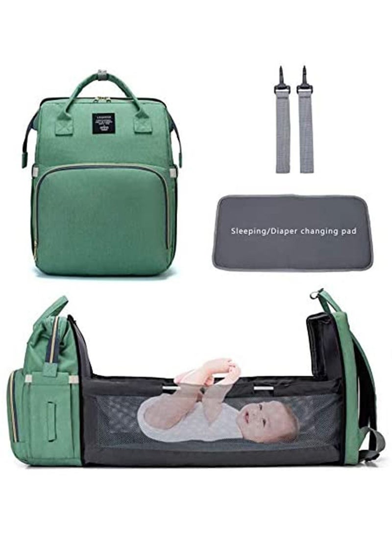 Multifunctional Mummy Bag Bassinet Foldable Functions as Diaper Bag and Changing Station