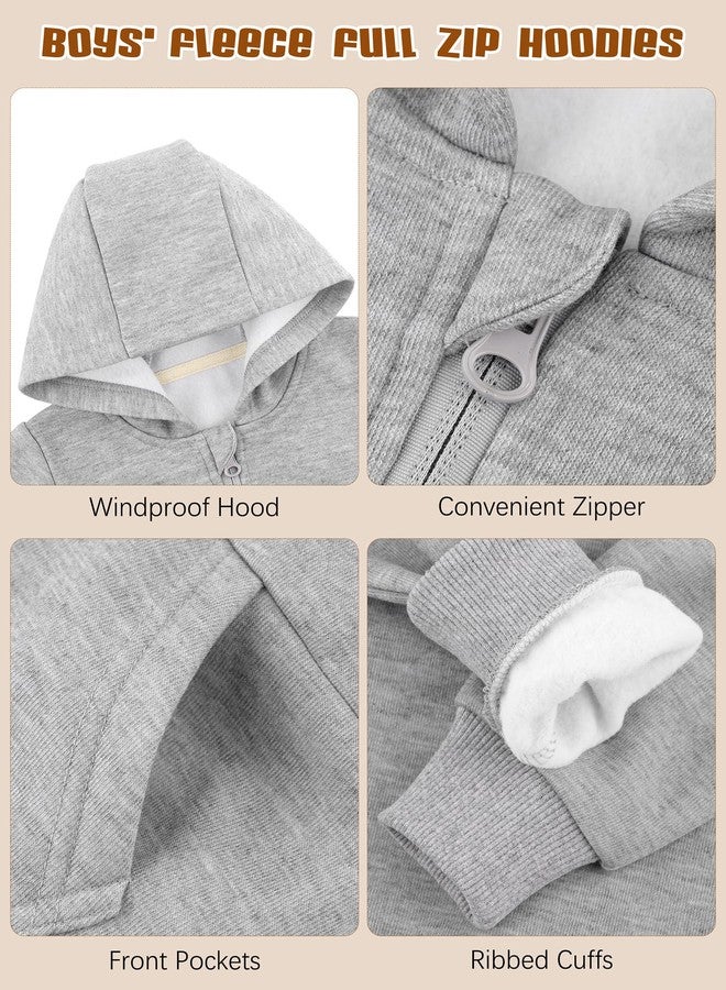 Cooraby 3 Pack Toddler and Baby Boys Girls Winter Hoodies Zip Fleece Sweatshirt Hoodies Hooded Sports Jacket with Pocket - Image 3
