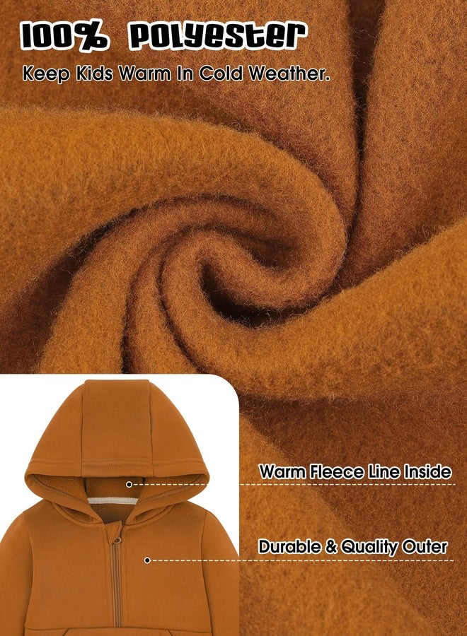 Cooraby 3 Pack Toddler and Baby Boys Girls Winter Hoodies Zip Fleece Sweatshirt Hoodies Hooded Sports Jacket with Pocket - Image 2