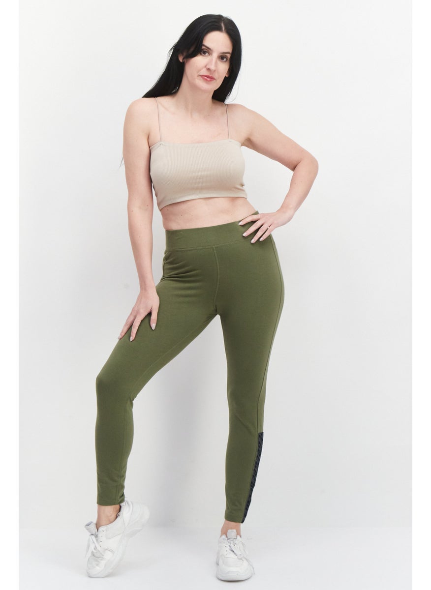 Ufc Women Sportswear Fit Brand Logo Training Tights, Sage Green  - Image 2