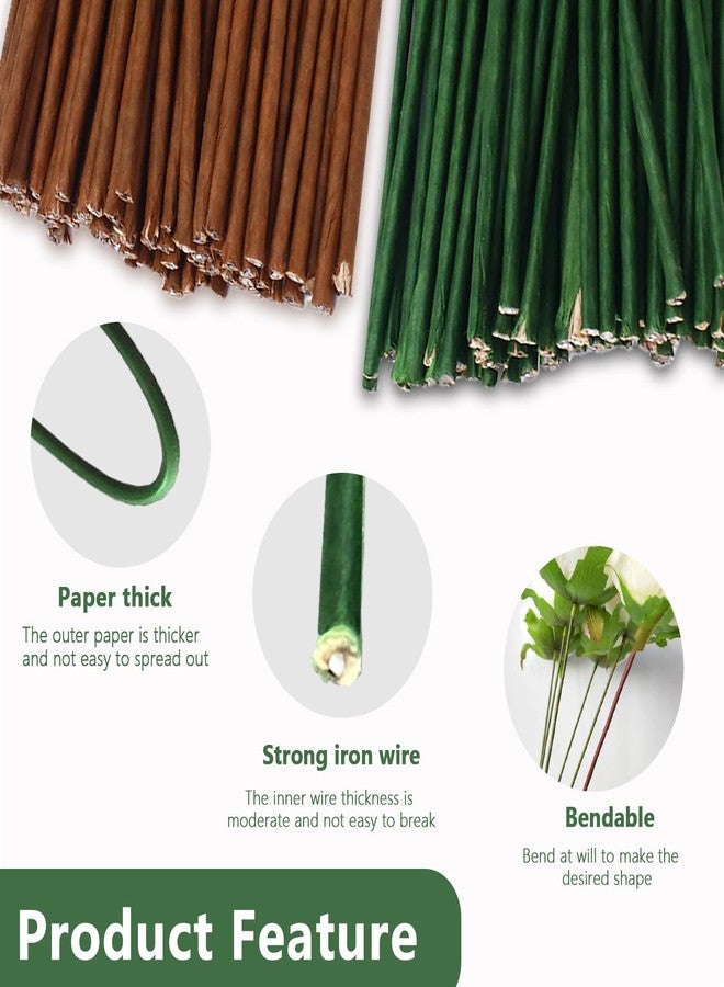 Yitexin 80Pcs Floral Wire, 30cm/11.8in Length 3mm/0.12in Diameter Floral Stems, 18 Gauge Flower Wire Wrapped with Paper, Florist Wire for Artificial Flowers, Wreath, Bouquet (Mixed Color) - Image 3