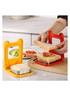 Generic Toast bread cutter and presser for making sandwiches, equipped with a stainless steel blade  - Image 2