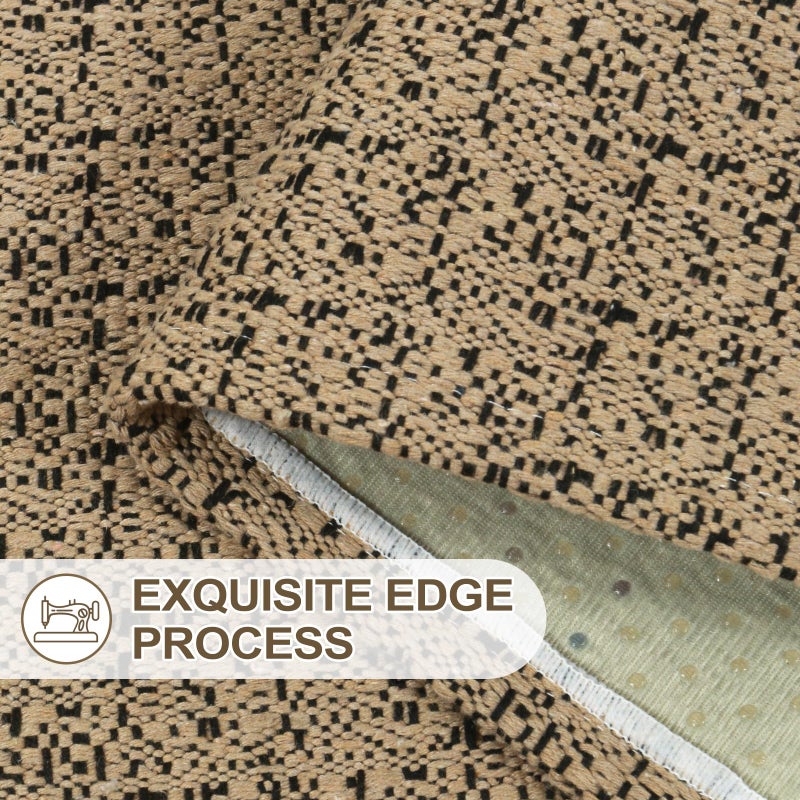 Collive Washable Kitchen Runner Rugs Non Slip, 2x6 Black/Natural Farmhouse Rug Runners for Hallway, Boho Hand-Woven Cotton Bedroom Carpet for Laundry Entryway Indoor - Image 3