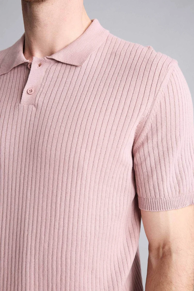 Defacto  Standard Fit Polo Collar Short Sleeve Polo T-Shirt for Men | Best Price UAE