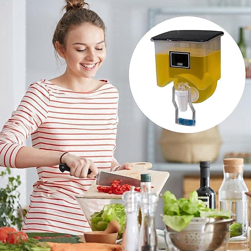 BOTIST WallMounted Oil Bottle Soy Sauce Jar Vinegar Pot LeakProof Seasoning Storage Bottle Liquid Tank Kitchen Gadgets Organization 1 pcs - Image 3