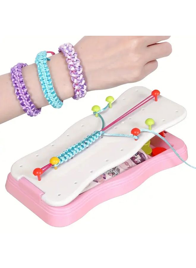 Green DIY Hand String Knitting Loom Set Craft Kit For Bracelets And Gifts - Image 1