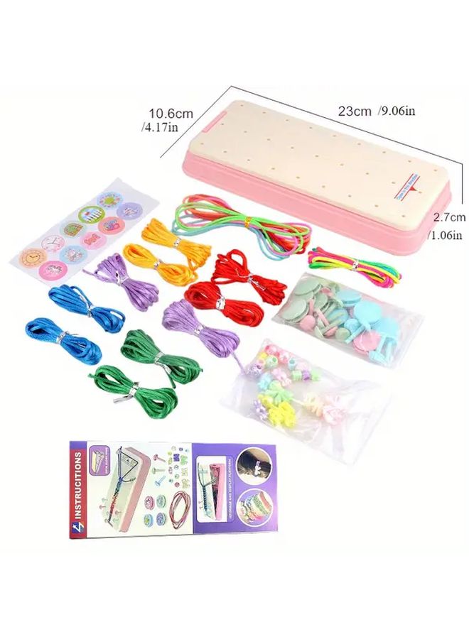 Green DIY Hand String Knitting Loom Set Craft Kit For Bracelets And Gifts - Image 4