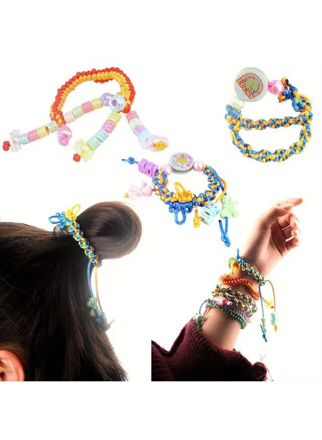 Green DIY Hand String Knitting Loom Set Craft Kit For Bracelets And Gifts - Image 5