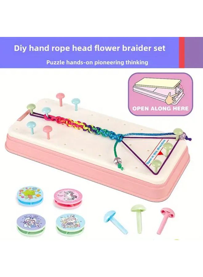 Green DIY Hand String Knitting Loom Set Craft Kit For Bracelets And Gifts - Image 2