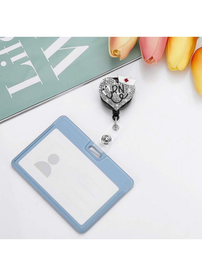 Soleebee Nurse Badge Reel, 24'' Retractable Badge Holder With Swivel Alligator Clip Bling Rhinestone Id Badge Holder For Nurse Doctor Teachers Students Stethoscope 2 Badge Holder (White) - Image 3