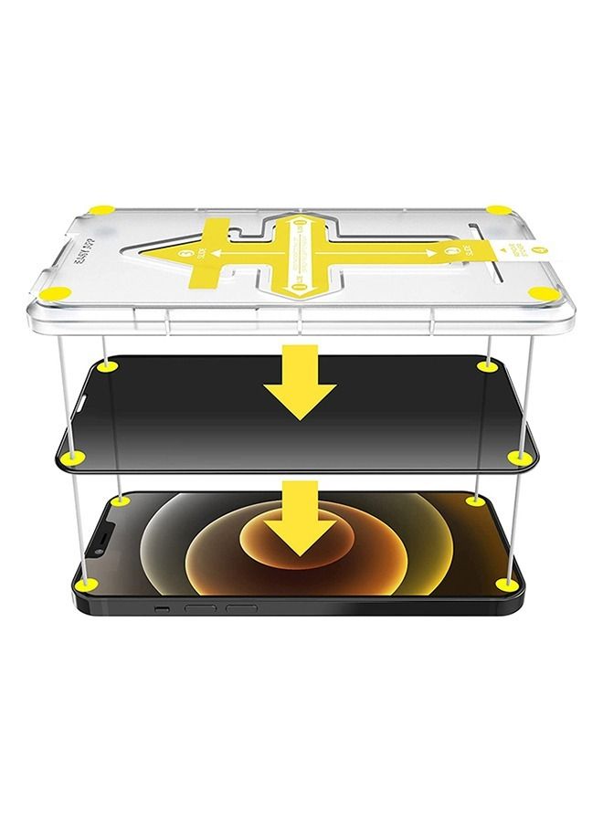 Markhor Tempered Glass Privacy Anti Spy Screen Protector With Auto Alignment Easy Installation For Apple iPhone 14 Black - Image 4