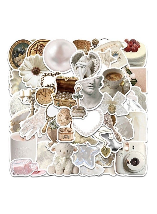 50 Pcs Vintage Stickers, Aesthetic Stickers for Water Bottle, Laptop, Scrapbook, Journaling, Waterproof Vinyl Stickers for Adults Teens - Image 1