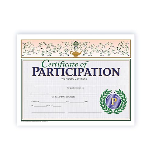 Hayes Participation Certificate, 11 x 8-1/2 inches, Paper, Pack of 30 - Image 1