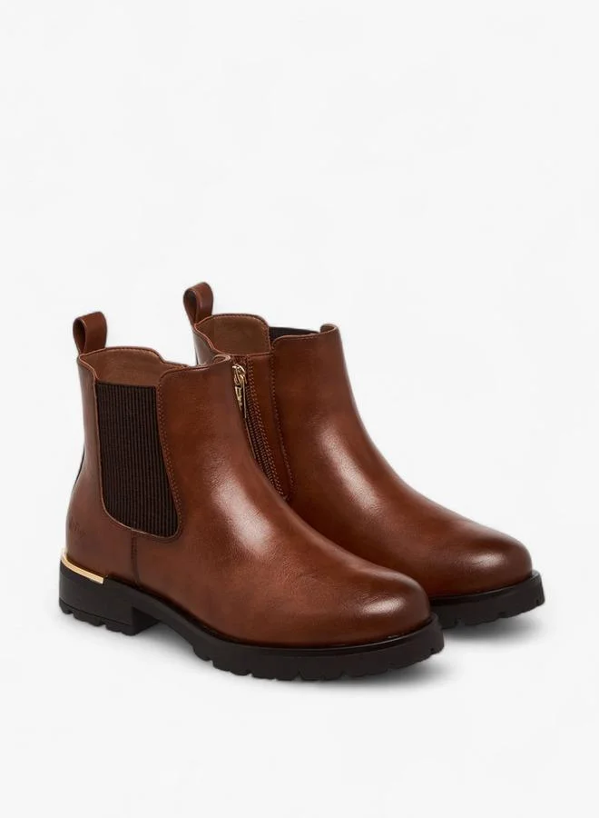 Lee Cooper Women's Solid Ankle Boots with Zip Closure
