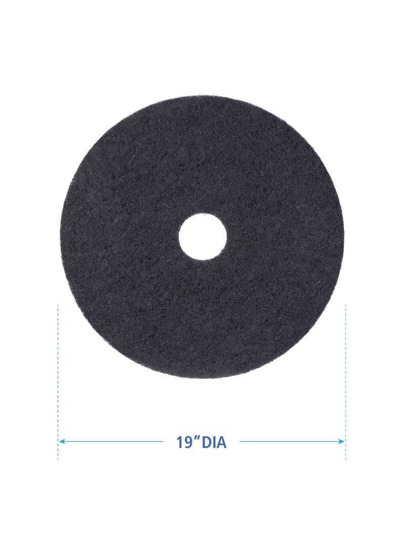 boardwalk Boardwalk Stripping Floor Pads 19 Diameter Black 5Carton  - Image 2
