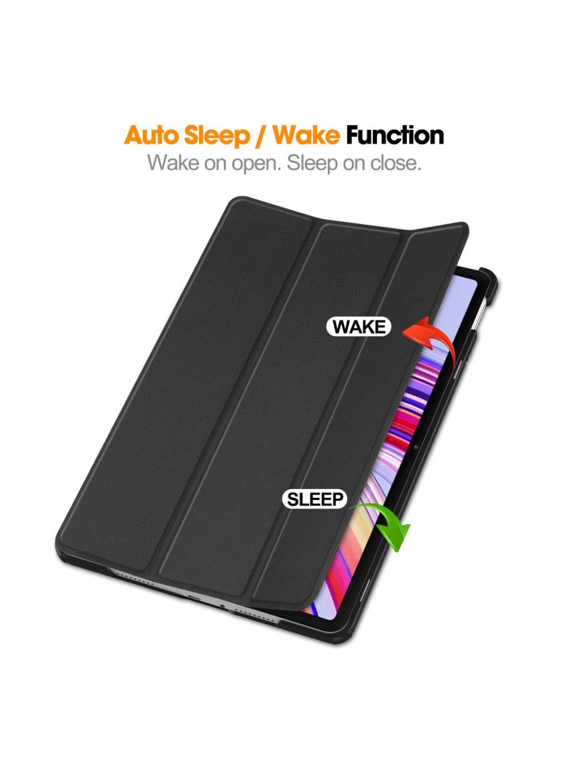 URBBKING Slim Stand Hard Back Shell Smart Cover Case for Redmi Pad Pro 12.1 inch/ Xiaomi Poco Pad 12.1 inch, Auto Wake/Sleep Black  - Image 2