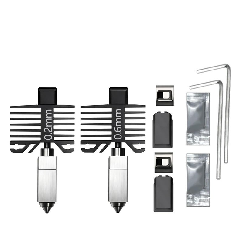 بامبو لاب P1S P1P X1C X1 كيت فوهة الكربون الساخنة فوهة فولاذية مقواة 0.2 0.6 يمنع التسرب - Image 1
