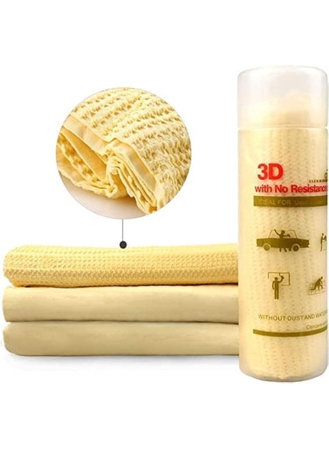 منشفة تجفيف السيارات الاصطناعية 3D شمويس برو، منشفة شمويس ماصة للماء للسيارة، القارب والرياضات المائية الأخرى، منشفة شمويس متعددة الاستخدامات لتجفيف الغبار عن السيارة