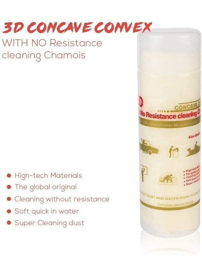 MTS منشفة تجفيف السيارات الاصطناعية 3D شمويس برو، منشفة شمويس ماصة للماء للسيارة، القارب والرياضات المائية الأخرى، منشفة شمويس متعددة الاستخدامات لتجفيف الغبار عن السيارة - Image 4