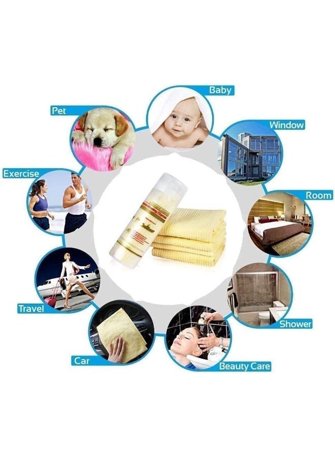 MTS منشفة تجفيف السيارات الاصطناعية 3D شمويس برو، منشفة شمويس ماصة للماء للسيارة، القارب والرياضات المائية الأخرى، منشفة شمويس متعددة الاستخدامات لتجفيف الغبار عن السيارة - Image 5