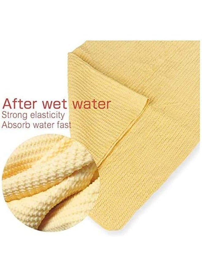 MTS منشفة تجفيف السيارات الاصطناعية 3D شمويس برو، منشفة شمويس ماصة للماء للسيارة، القارب والرياضات المائية الأخرى، منشفة شمويس متعددة الاستخدامات لتجفيف الغبار عن السيارة - Image 3