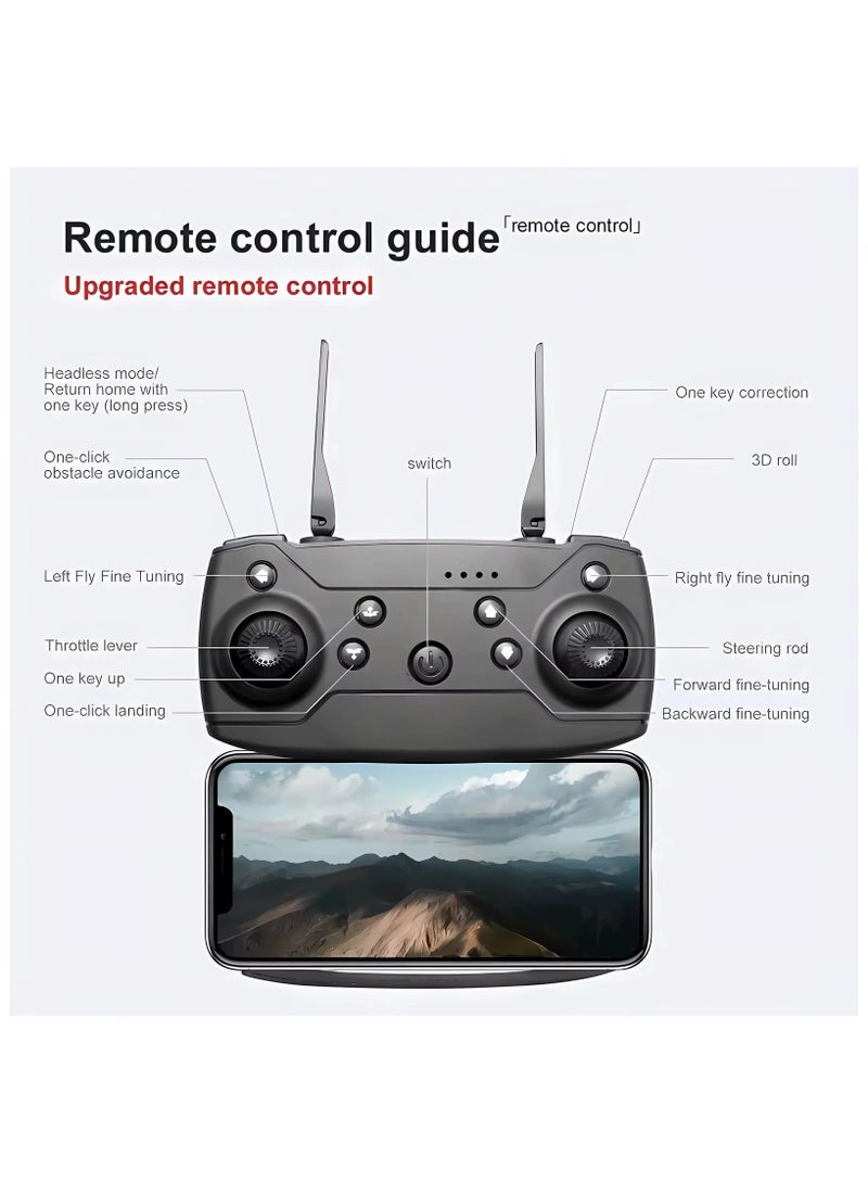 Generic E88 Mini Drone with Dual Camera, Foldable FPV RC Quadcopter for Adults & Kids, WiFi Drone with 1080P Live Video, GPS, Altitude Hold, Easy Control, Portable & Durable  - Image 4