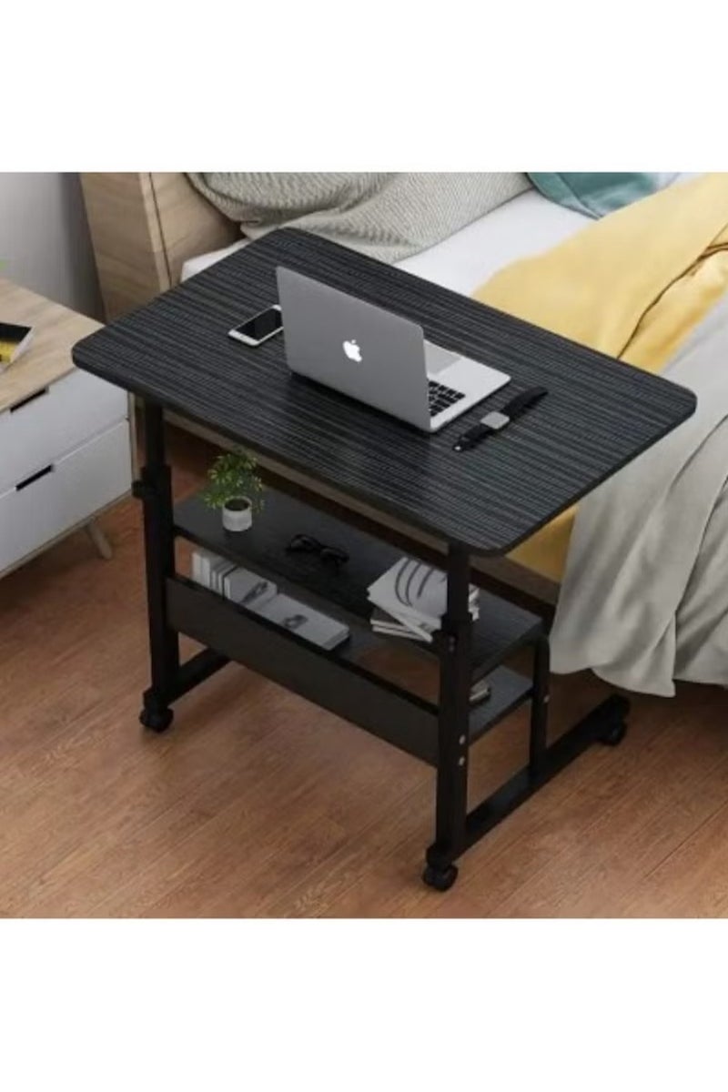 Huitich Multi-Tier Laptop Desk with Lockable Wheels –Black Colors - Image 4