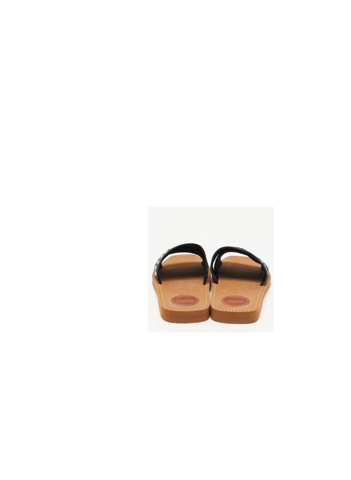 Woody logo-print canvas slides