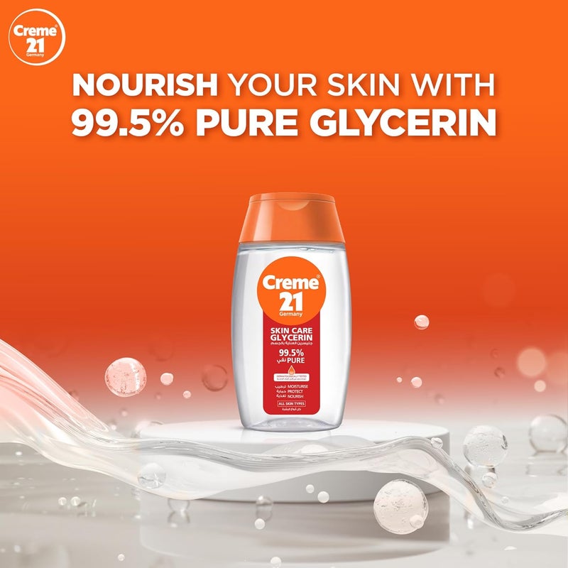 Creme 21 Pure Glycerin Oil - 100ml | 99.5% Pure Glycerin Fast-Absorbing Moisturiser - Image 2