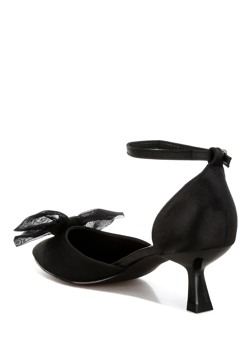 London Rag Bow Detail Satin Sandals in Back