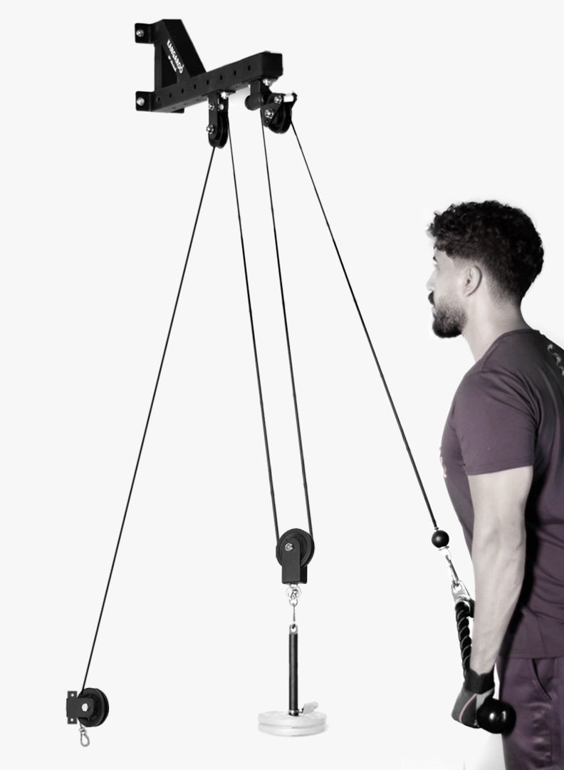 كانجرو نظام بكرة كابل الوزن جهاز السحب مع بكرة رفع الاثقال مزدوجة بتحكم 360 درجة - Image 1