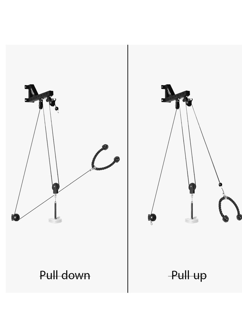 كانجرو نظام بكرة كابل الوزن جهاز السحب مع بكرة رفع الاثقال مزدوجة بتحكم 360 درجة - Image 4