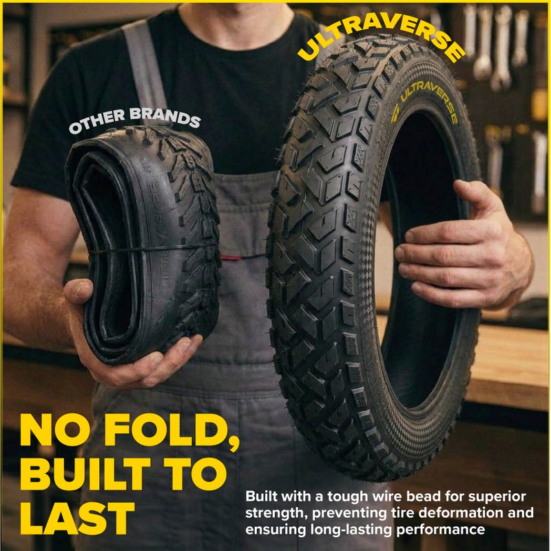 ULTRAVERSE 20x4 E-Bike Fat Tire - Robust, High-Performance 20inch Fat Tyre for MTB and Ebikes, Durable All-Terrain Directional Tread, Superior Density for Street & Trail Adventures-1 Unit - Image 3