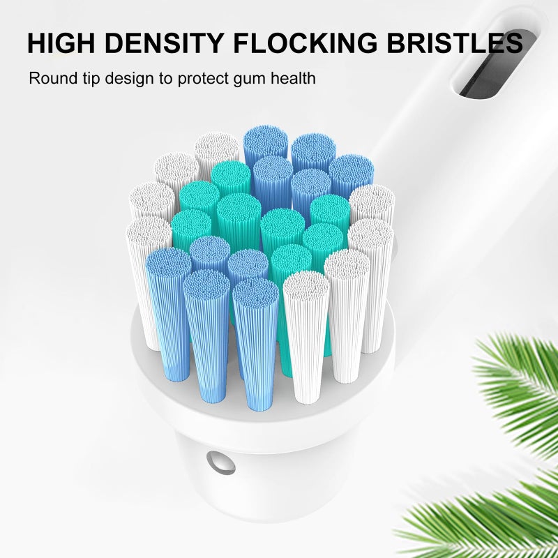 SetSail Toothbrush Heads for Oral B, 8 Pack Professional Electric Toothbrush Replacement Heads Medium Soft Dupont Bristles Replacement Toothbrush Heads Precision Clean Brush Heads Refills - Image 3
