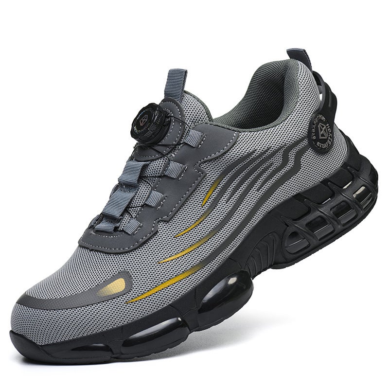 Men's Safety Shoes with Turn-Lock, Steel Toe, Puncture-Resistant, High-Top - Image 1