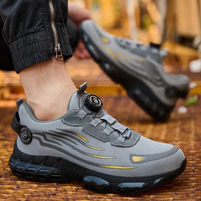 Men's Safety Shoes with Turn-Lock, Steel Toe, Puncture-Resistant, High-Top - Image 5