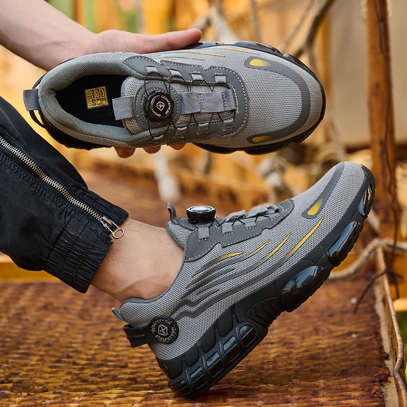 Men's Safety Shoes with Turn-Lock, Steel Toe, Puncture-Resistant, High-Top - Image 2