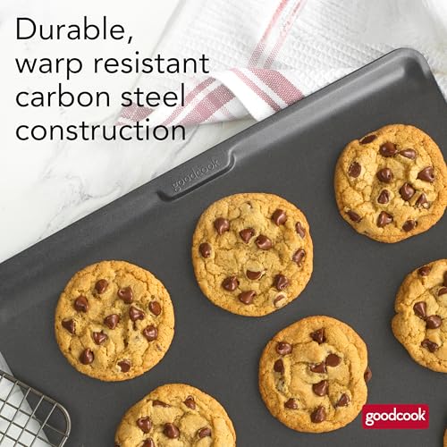 GoodCook AirPerfect Nonstick Air Insulated Cookie Sheet, 14" x 12", No Burning, Gray - Image 5