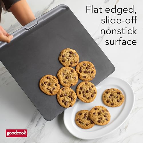 GoodCook AirPerfect Nonstick Air Insulated Cookie Sheet, 14" x 12", No Burning, Gray - Image 3