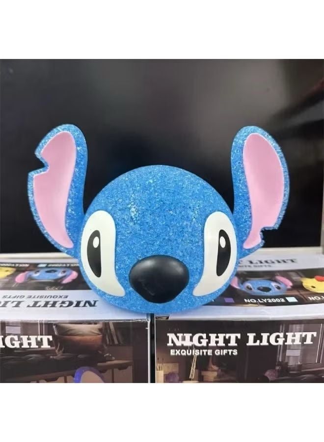 Stitch Crystal-Style LED Night Light - Soft Glowing Bedside Lamp for Room Decor - Perfect Gift for Disney and Stitch Fans - Image 2