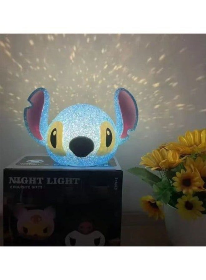 Stitch Crystal-Style LED Night Light - Soft Glowing Bedside Lamp for Room Decor - Perfect Gift for Disney and Stitch Fans - Image 1