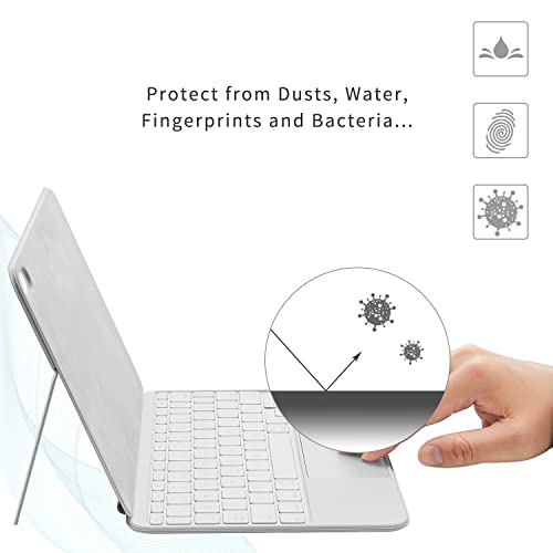 Digi-Tatoo [with Function Keys] Keyboard Cover Protector Compatible with 2025 Magic Keyboard (for iPad Air 11 M3 & Pro 11 M4) / Magic Keyboard Folio (for iPad A16 & iPad 10th Gen) - Ultra Thin Skin, Transparent - Image 5
