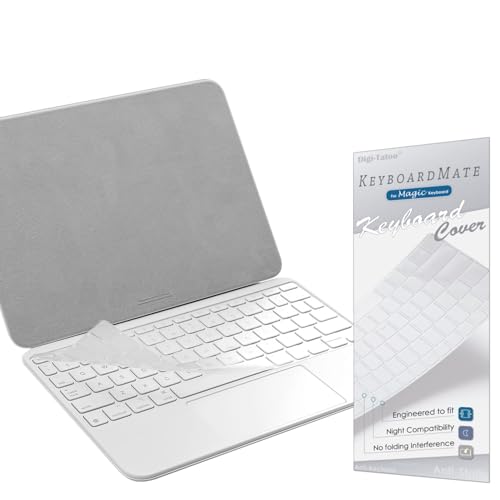 Digi-Tatoo [with Function Keys] Keyboard Cover Protector Compatible with 2025 Magic Keyboard (for iPad Air 11 M3 & Pro 11 M4) / Magic Keyboard Folio (for iPad A16 & iPad 10th Gen) - Ultra Thin Skin, Transparent - Image 1