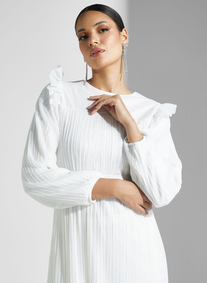 Khizana Pleated Ruffle Dress  - Image 3
