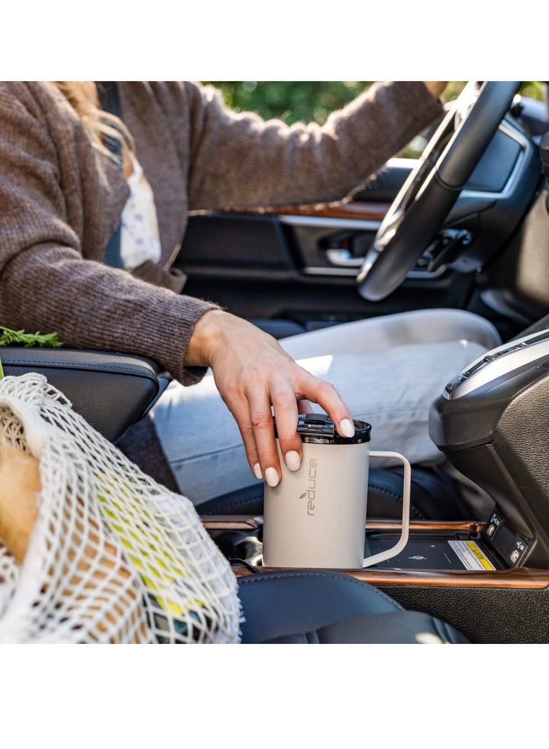 Reduce Hot1 Vacuum Insulated Mug 700ml With Adjuastable Flow Lids | For Cold & Hot Beverage | Purple & Grey | Pack Of 2 - Image 3