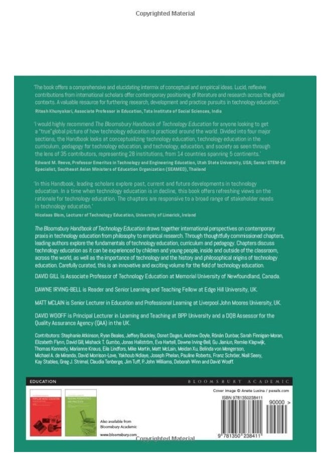 The Bloomsbury Handbook of Technology Education  - Image 2