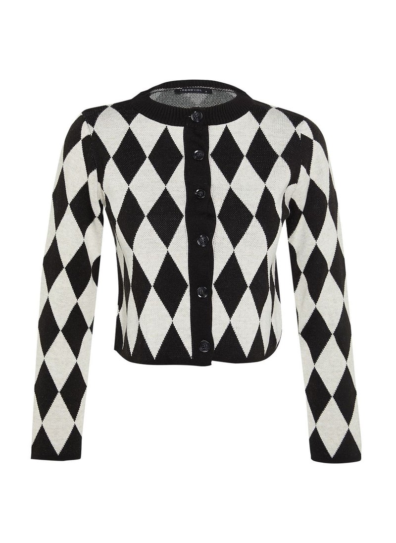 trendyol Printed Button Detail Cardigan  - Image 1